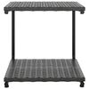 vidaXL 2-Person Garden Sun Bed with Cushions Poly Rattan Black