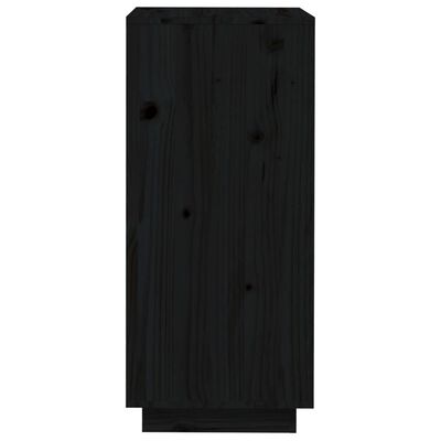 vidaXL Shoe Cabinet Black 35x35x80 cm Solid Wood Pine