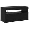 vidaXL TV Cabinet 2 pcs Black Oak 215 x 36.5 x 40 cm Engineered Wood