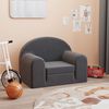 vidaXL Kids' Sofa Bed Anthracite Soft Plush
