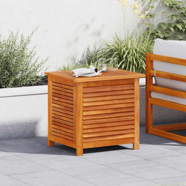 vidaXL Garden Storage Box with Louver 60x50x56 cm Solid Wood Acacia