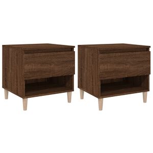 vidaXL Bedside Tables 2 pcs Brown Oak 50x46x50 Engineered Wood