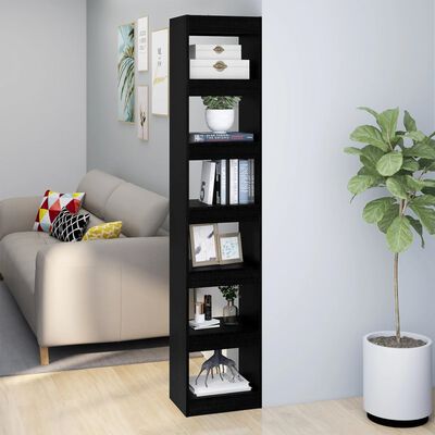 vidaXL Book Cabinet/Room Divider Black 40x30x198 cm