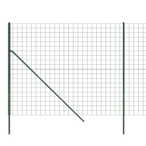 vidaXL Wire Mesh Fence Green 1.8x10 m Galvanised Steel