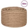 vidaXL Rope 100% Jute 20 mm 50 m