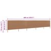 vidaXL 5-panel Wind Screen Fabric 600x80 cm Taupe