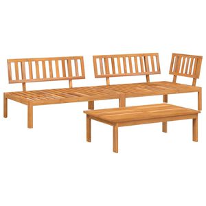 vidaXL 3 Piece Garden Pallet Sofa Set Solid Wood Acacia