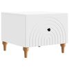 vidaXL Coffee Table with Drawer White 49 x 50 x 40 cm Engineered Wood