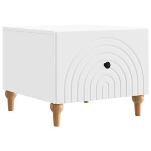 vidaXL Coffee Table with Drawer White 49 x 50 x 40 cm Engineered Wood