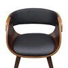 vidaXL Dining Chairs 4 pcs Brown Bent Wood and Faux Leather