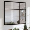vidaXL Wall Mirror Black 60x60 cm Metal
