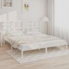 vidaXL Bed Frame without Mattress White Solid Wood 180x200 cm Super King