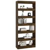 vidaXL Book Cabinet/Room Divider Smoked Oak 80x30x198 cm Engineered Wood