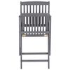 vidaXL Folding Outdoor Chairs 4 pcs with Cushions Solid Acacia Wood