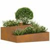 vidaXL Garden Planter Brown 100 x 100 x 50 cm Weather Steel