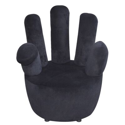 vidaXL Chair Hand-shaped Black Velvet