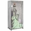 vidaXL Wardrobe | Grey, Multicolour | Polyester, Iron | Medium | Collapsible