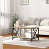 vidaXL Coffee Table Sonoma Oak 80x50x45 cm Engineered Wood and Iron