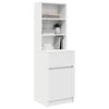 vidaXL Bedside Cabinet White 39x35x125 cm Engineered Wood