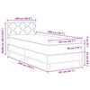 vidaXL Box Spring Bed Black and White 107 x 203 cm Fabric