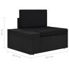 vidaXL 9 Piece Garden Lounge Set with Cushions Black Poly Rattan