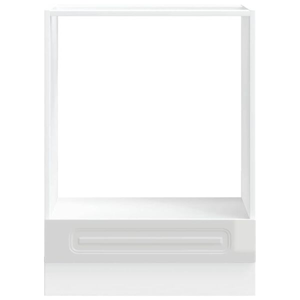 vidaXL Oven Cabinet Kalmar High Gloss White Engineered Wood