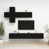 vidaXL 7 Piece TV Cabinet Set Black Engineered Wood