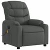 vidaXL Electric Massage Recliner Chair Dark Grey Fabric