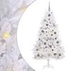 vidaXL Artificial Christmas Tree 180 cm PVC and Steel White