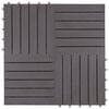 vidaXL Decking Tile 10 pcs Grey 30 x 30 cm Acacia Hardwood
