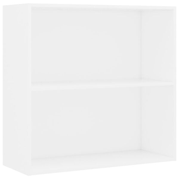 vidaXL 2-Tier Book Cabinet White 80x30x76.5 cm Engineered Wood