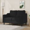 vidaXL 2-Seater Sofa Black 120 cm Fabric