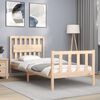 vidaXL Bed Frame without Mattress Single Solid Wood Pine