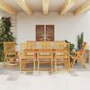 vidaXL 9 Piece Garden Dining Set 180x90x75 cm Solid Wood Acacia