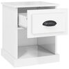 vidaXL Bedside Cabinets 2 pcs High Gloss White 39x39x47.5 cm Engineered Wood