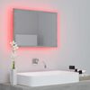 vidaXL LED Bathroom Mirror Concrete Grey 60x8.5x37 cm Acrylic
