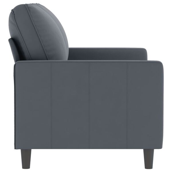 vidaXL 2-Seater Sofa Dark Grey 120 cm Velvet