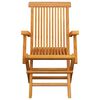 vidaXL Garden Chairs with Cream Cushions 2 pcs Solid Teak Wood