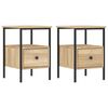 vidaXL Bedside Cabinets 2 pcs Sonoma Oak 34x36x50 cm Engineered Wood