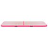 vidaXL Inflatable Gymnastics Mat with Pump 400x100x10 cm PVC Pink