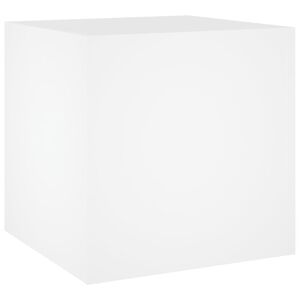 vidaXL Planter Box | White | Engineered wood | 40 cm square | Decorative Inlays