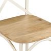 vidaXL Cross Chairs 6 pcs White Solid Mango Wood