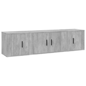 vidaXL 3 Piece TV Cabinet Set Concrete Grey Engineered Wood