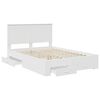 vidaXL Bed Frame with Headboard White 150 x 200 cm Engineered Wood
