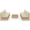 vidaXL 9 Piece Garden Lounge Set with Cushions Solid Pinewood