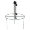 vidaXL Parasol Base with Ground Spikes for &Oslash;38/48 mm Silver Steel