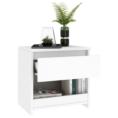 vidaXL Bedside Cabinet White 40x30x39 cm Engineered Wood