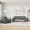 vidaXL Sofa Set 2 pcs Dark Grey 222 x 80 x 82 cm Fabric