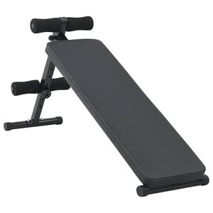 vidaXL Sit Up Bench Black 124 x 33.5 x 55 cm Powder-Coated Steel