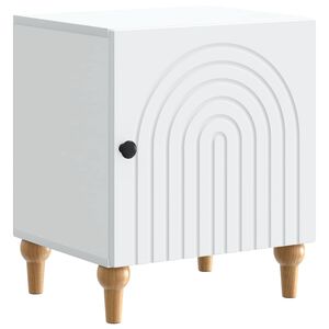 vidaXL Bedside Cabinet White 43 x 34.5 x 50 cm Engineered Wood